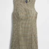 Vestido mini recto de cuello alto