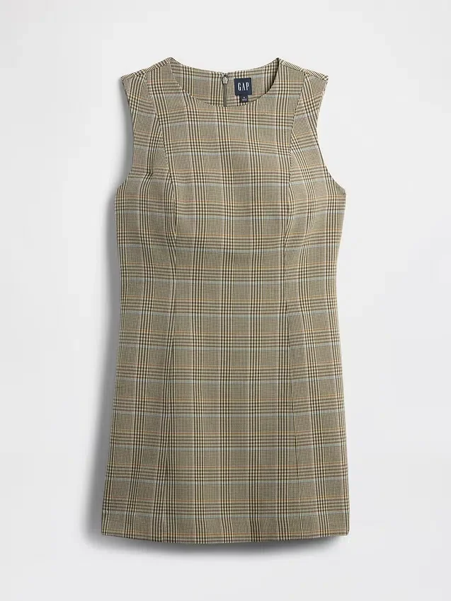 Vestido mini recto de cuello alto