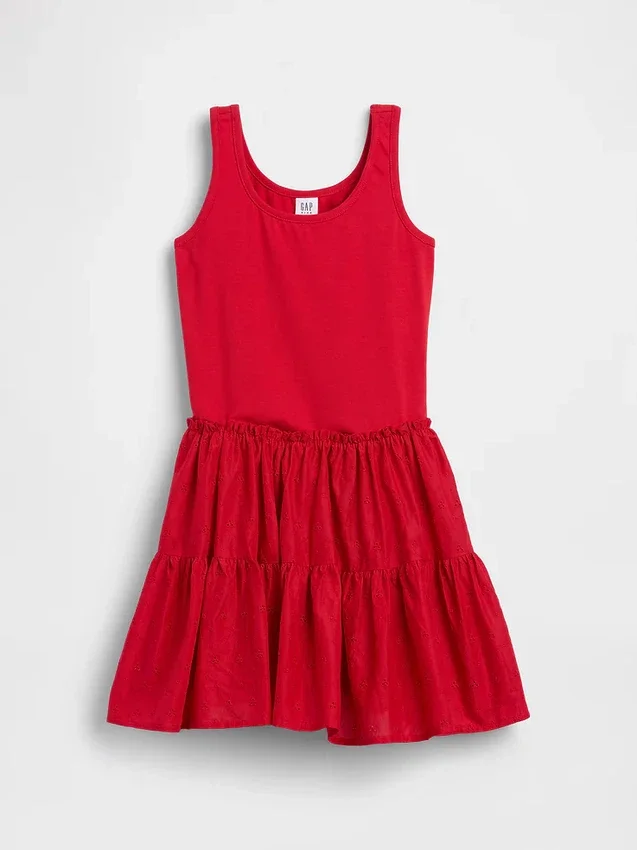 Vestido sin mangas de varias capas para niños
