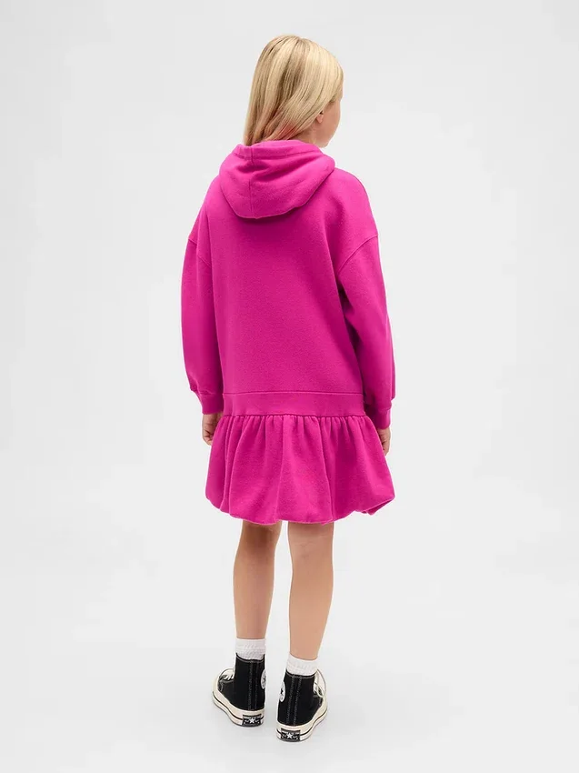Vestido sudadera con capucha oversize para niños