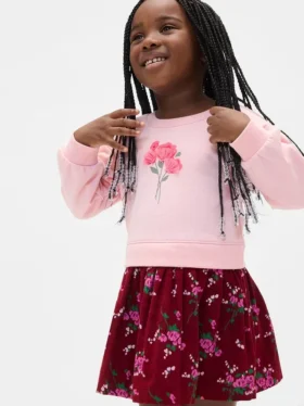 Vestido sudadera Vintagesoft para bebés y niños pequeños