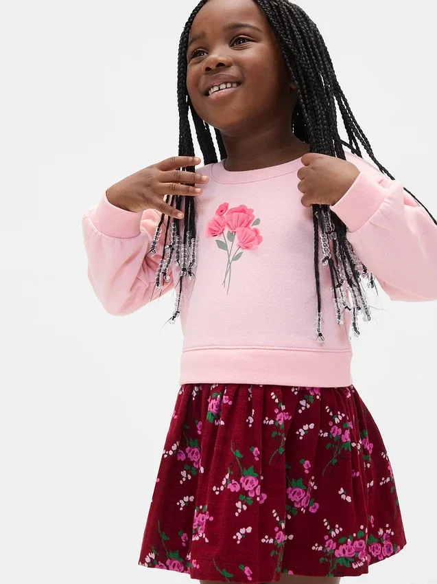 Vestido sudadera Vintagesoft para bebés y niños pequeños