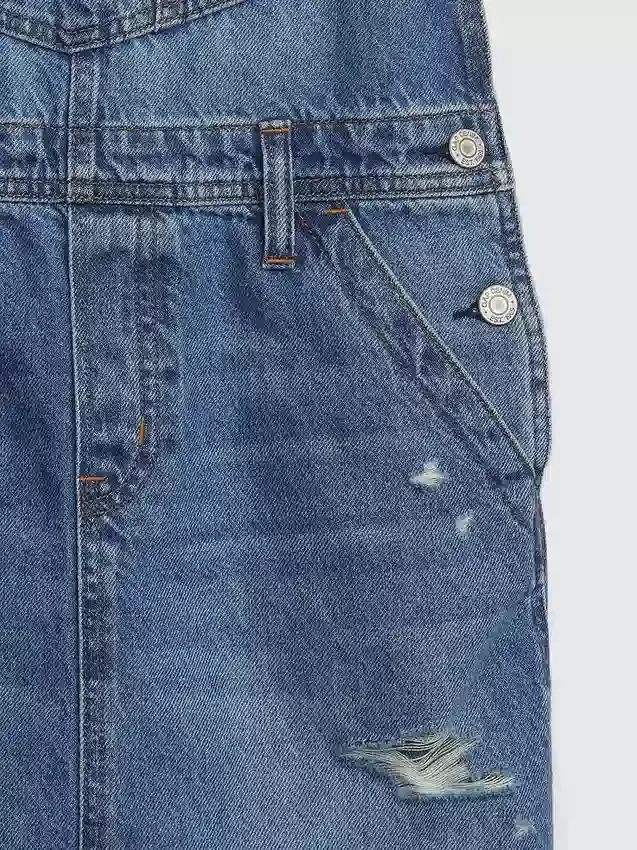 Vestido tipo delantal de mezclilla para niños