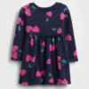 Vestido tipo sudadera con volantes en la cintura para bebés y niños pequeños