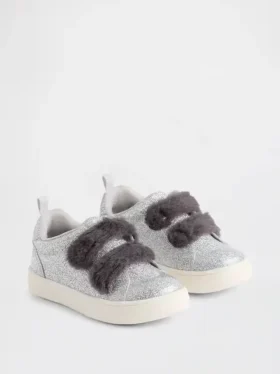 Zapatillas con purpurina y piel vegana para niños pequeños