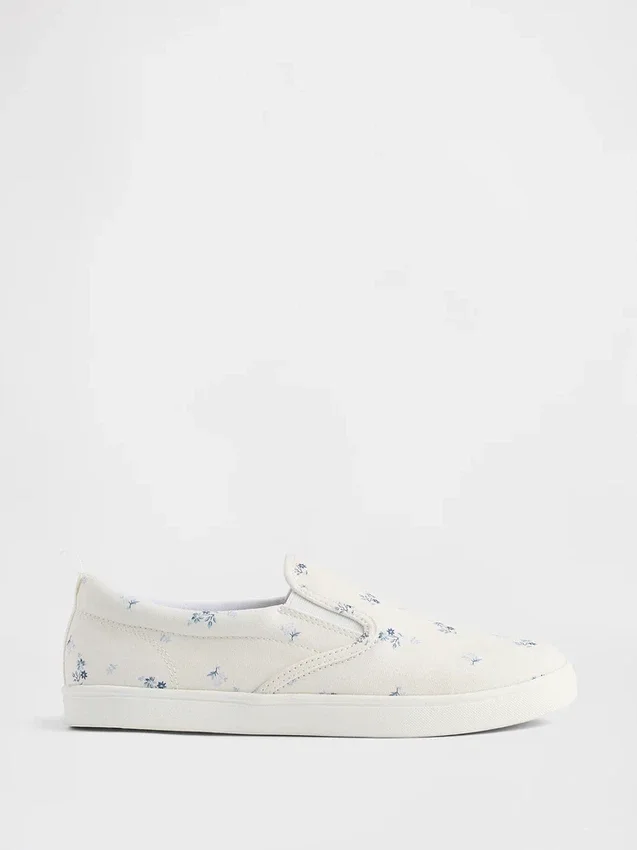 Zapatillas sin cordones con estampado floral para niños