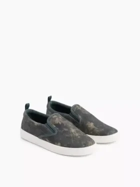 Zapatillas sin cordones de lona con estampado de camuflaje para niños