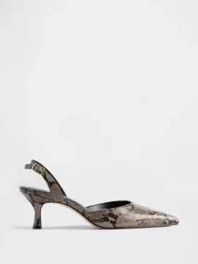 Zapatos de tacón bajo con talón abierto