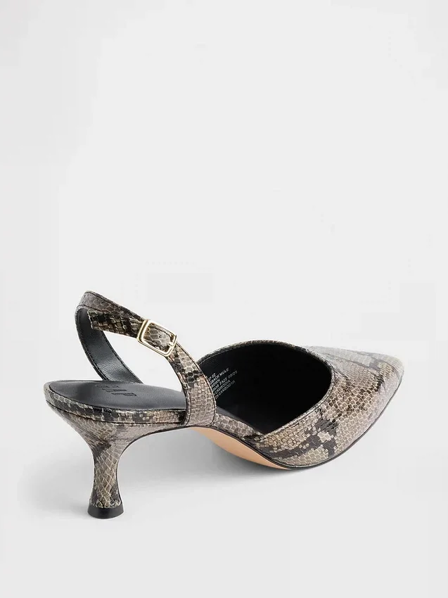 Zapatos de tacón bajo con talón abierto